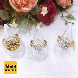 ภาพขนาดย่อของภาพหน้าปกสินค้าแหวนทอง แหวนพลอย แหวนทองประดับพลอย แหวนนพเก้า ฟรีถุงกำมะหยี่ จากร้าน grace_modern88 บน Shopee