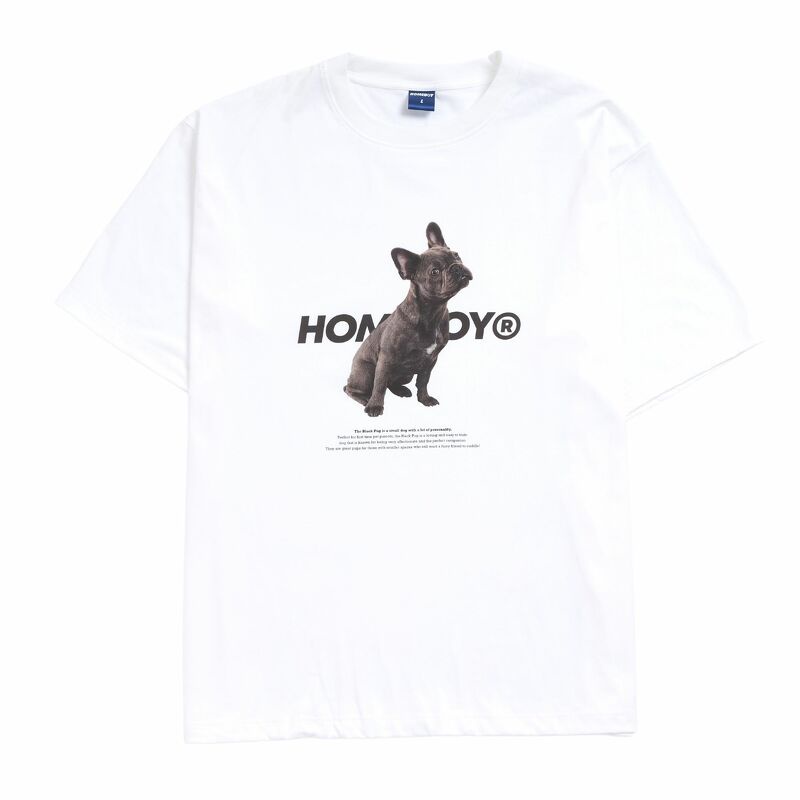 เสื้อยืดสีขาวhomeboy-เสื้อยืดผู้ชายลาย-frenchbulldog