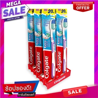 คอลเกต แปรงสีฟัน รุ่นเอ็กซ์ตร้าคลีน ขนแปรงนุ่ม แพ็ค 6 ด้าม ผลิตภัณฑ์ดูแลช่องปากและฟัน Colgate Toothbrush Extra Clean x 6