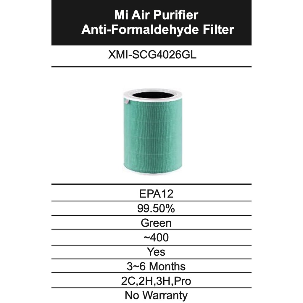 Mi Air Purifier Anti Formaldehyde Filter XMI SCG4026GL Xiaomi