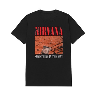 เสื้อยืดผ้าฝ้ายเสื้อยืด พิมพ์ลายวงร็อคเกอร์สตาร์ Nirvana บางสิ่งL XL  XXL 3XL