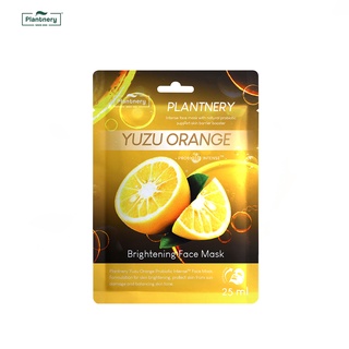 ภาพขนาดย่อของภาพหน้าปกสินค้าPlantnery Yuzu Orange Probiotic Intense Face Mask 25 ml แผ่นมาส์กส้มยูซุ วิตามินซี เข้มข้น จากร้าน naturylab บน Shopee