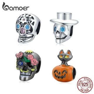 Bamoer 100% Sterling Silver 925 Halloween Series Charm 4 types Fit Bracelet DIY Jewelry Making Fashion Accessories BSC522
