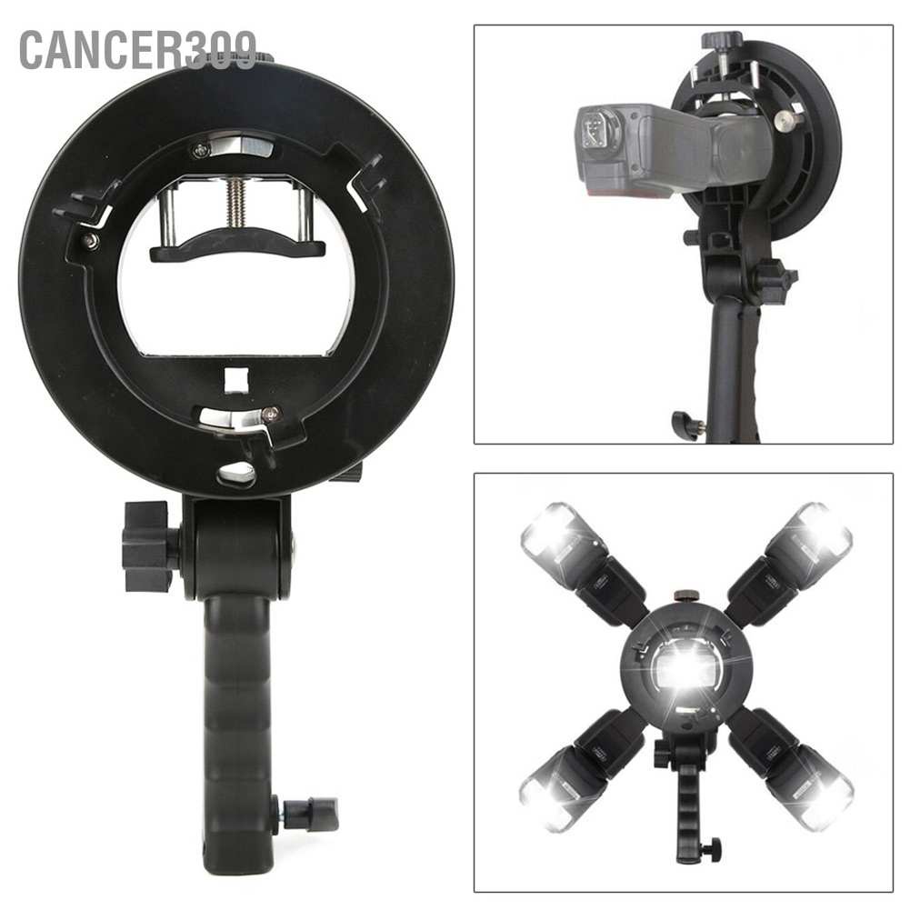 cancer309-handheld-hand-grip-s-shape-bracket-accessory-for-bowens-mount-camera-top-flashlight-black