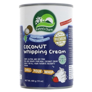 Coconut Whipping Cream วิปปิ้งครีมมะพร้าว ตรา Natures Charm ขนาด 400 ml. (02-7318)