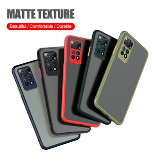 For Xiaomi RedmI Note 11 Pro Case Skin Feel Frosted Camera Protect Cover Radmi Note11 4G 11S 11Pro Plus 5G Silicone Frame Fundas