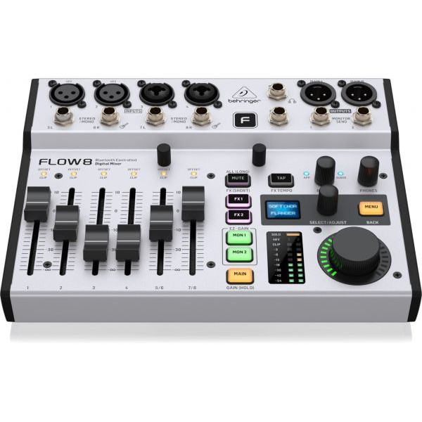 behringer-flow-8-ดิจิตอลมิกเซอร์-8-input-digital-mixer-with-bluetooth-audio-and-app-control-fx-usb-ของเข้าแล้วพร้อมส่ง