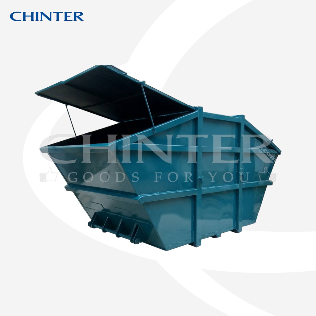 chinter-sgc8-1ถังขยะเหล็อกคอนเทนเนอร์ขนาด8000ลิตรชนิดเท2ด้าน-มีสีฟ้า-สีฟ้าคราม-สีเหลือง-สีเขียวสรีนชื่อหน่วยงานให้ฟรี