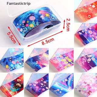 Fantastictrip สติกเกอร์ฟอยล์ ลายผีเสื้อ สําหรับตกแต่งเล็บ