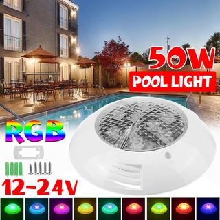 โคมไฟ LED 9 ดวง RGB 50W กันน้ํา สําหรับตกแต่งสวน สระว่ายน้ํา กลางแจ้ง