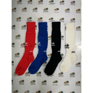 สินค้า Deffo(เดฟโฟ)ถุงเท้าฟุตบอลเด็ก ถุงเท้าฟุตบอล Deffo รหัสสินค้า 40002 สี ขาว ดำ น้ำเงิน แดง เหมาะสำหรับเด็ก 6-12 ปี