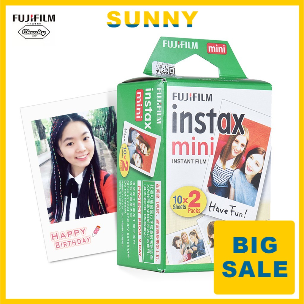 ภาพหน้าปกสินค้าฟิล์มโพลารอยด์ 20 แผ่น สำหรับ Fujifilm Instax Mini 9/ 8/ 7/ 7s/ 10/ 11/ 25/ 50s/ 30i/ 25i/ 70/ NEO 90/ / SP-1/ SP-2