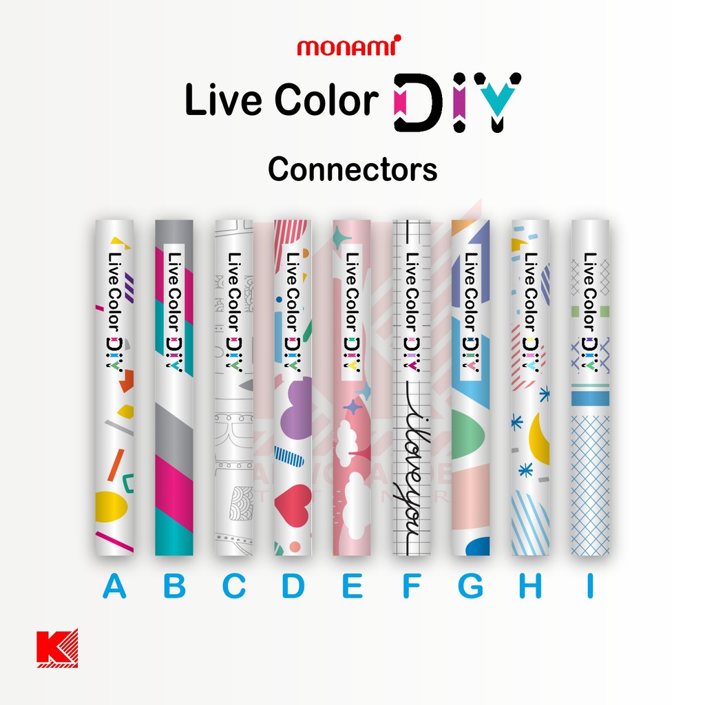 ตัวต่อปากกา Monami Live Color DIY (มี 9 ลาย) | Shopee Thailand