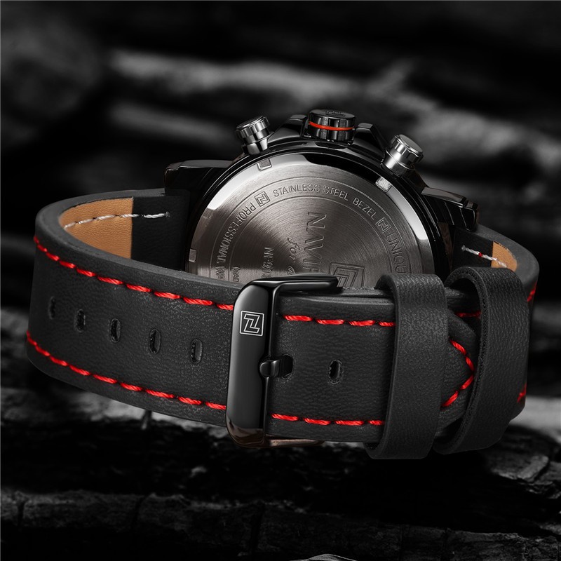 นาฬิกา-สายนาฬิกาข้อมือซิลิโคน-naviforce-ประกันศูนย์ไทย-1-ปี-nf9134-สีดำแดง