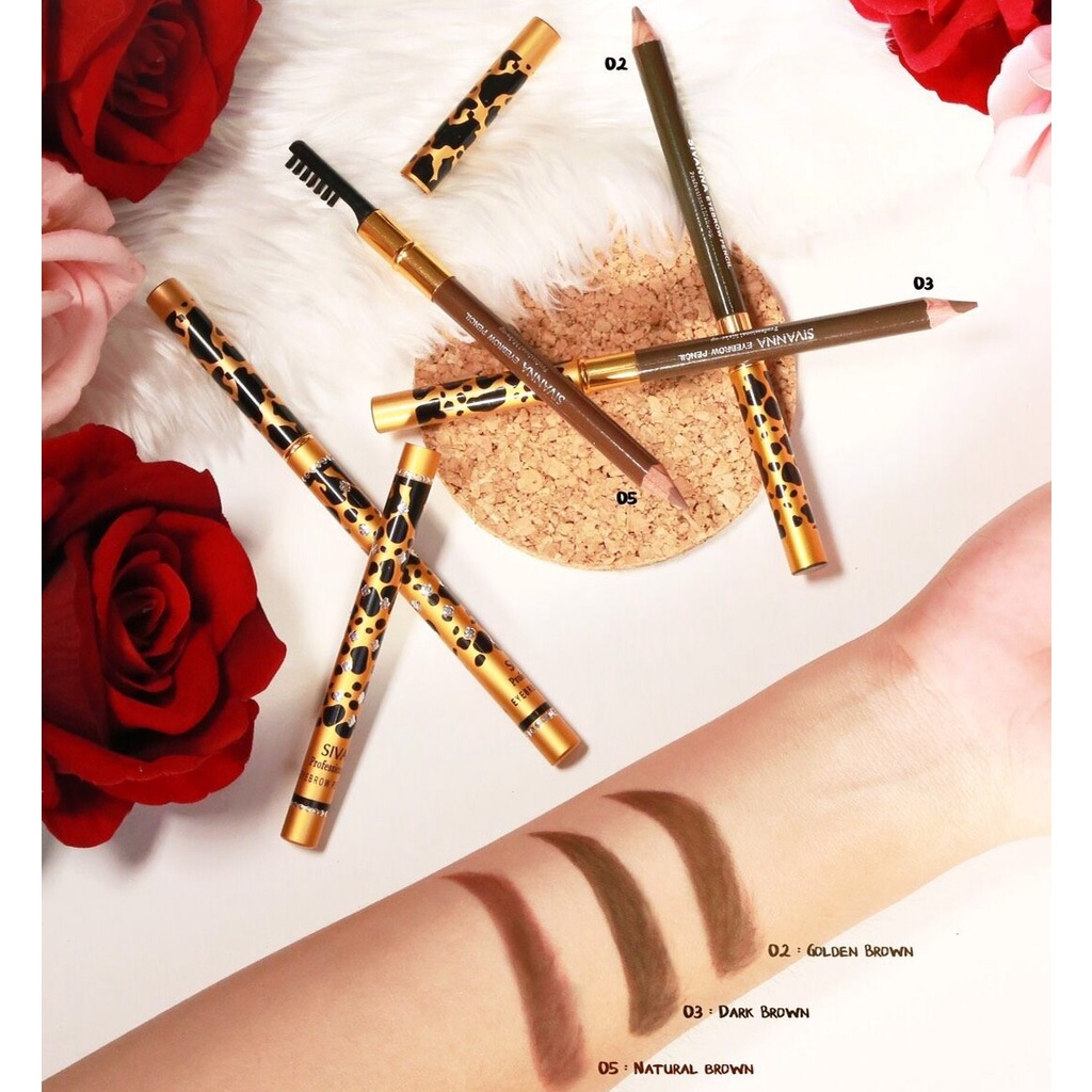 sivanna-eyebrow-pencil-se003-ซิวานน่า-ดินสอเขียนคิ้ว-ลายเสือ-x-1-ชิ้น-beautybakery