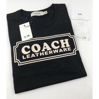 Coachi เสื้อยืดลําลอง แขนสั้น คอกลม พิมพ์ลายโลโก้ ทรงหลวม ขนาดใหญ่ สําหรับผู้ชาย และผู้หญิง S-5X