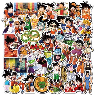 สติกเกอร์ ลายกราฟฟิติ Dragon Ball Monkey King กันน้ํา สําหรับติดตกแต่ง 50 ชิ้น