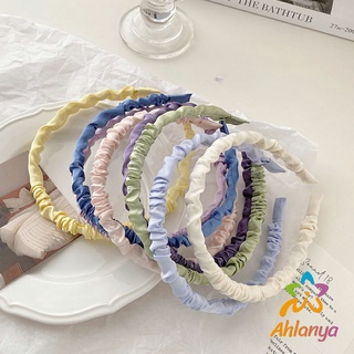 Ahlanya ที่คาดผม ผ้าซาติน แฟชั่นสําหรับผู้หญิง สไตล์เกาหลี  Hair ornament