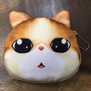 กระเป๋าผ้าใส่เหรียญลายหน้าแมว 3มิติ 3D ลายเหมือนจริง