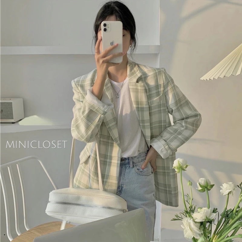 minicloset-เสื้อลายสก๊อต-เสื้อสูทลายสก๊อต