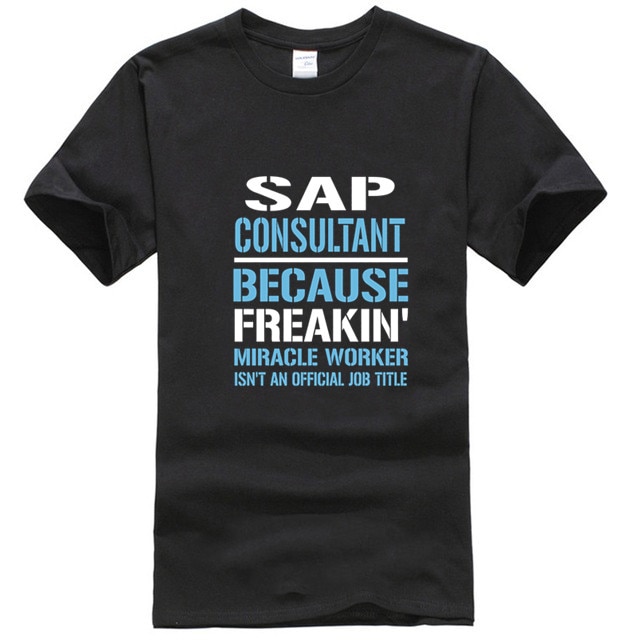 เสื้อยืดแขนสั้น-คอกลม-ผ้าฝ้ายแท้-ลาย-sap-consultant-1-แฟชั่นสําหรับผู้ชาย