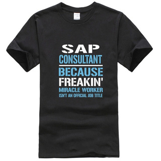 เสื้อยืดแขนสั้น คอกลม ผ้าฝ้ายแท้ ลาย SAP Consultant(1) แฟชั่นสําหรับผู้ชาย