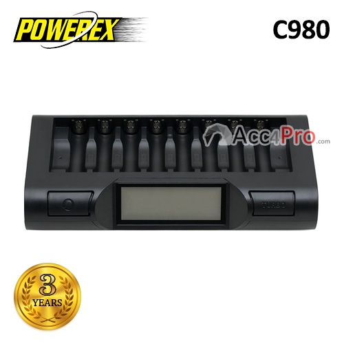 powerex-mh-c980-c801d-แท่นชาร์จ-1-8-ก้อน-ชาร์จเร็ว1-ชม-แยกก้อนอิสระ