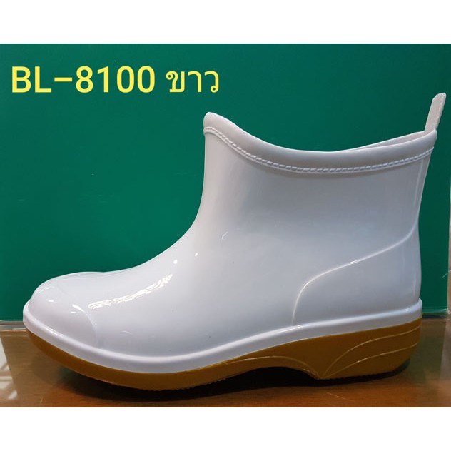 รูปภาพสินค้าแรกของรองเท้าบูทยาง PVC สีขาว ยี่ห้อ BL. รุ่น 8100 พื้นกันลื่น