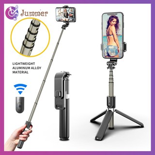 ภาพขนาดย่อของภาพหน้าปกสินค้าJummer L03 aluminum alloy bluetooth selfie stick gimbal stabilizer tripod for IOS and Android จากร้าน jummer. บน Shopee