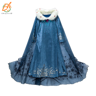 Frozen Princess Elsa Dress Autumn Birthday Dress Long Sleeve SL402012 RCCK