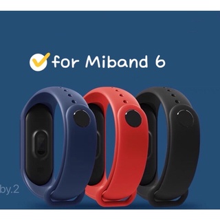 สายซิลิโคน สายรัด mi band  6 สายนาฬิกาข้อมือซิลิโคน สําหรับ Xiaomi Mi Band 6 mibad 5