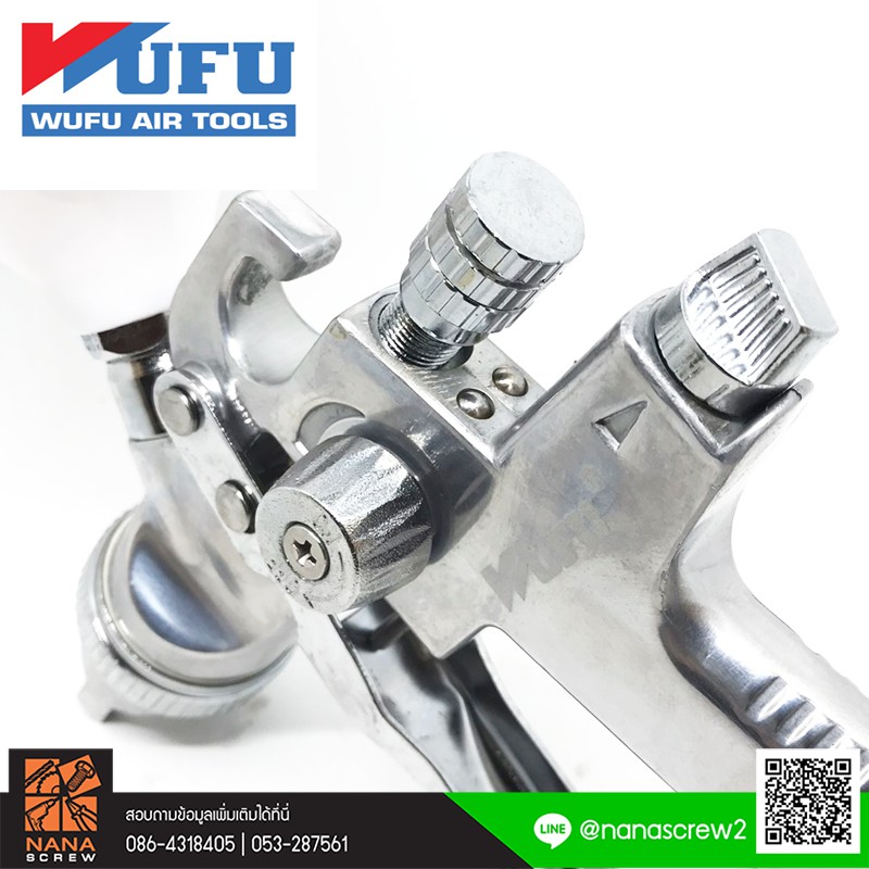 wufu-กาพ่นสี-กาบน-600-ml-hvlp-งาน-finishing-ทำจากสแตนเลส-h-827g-รุ่น-w111-0080