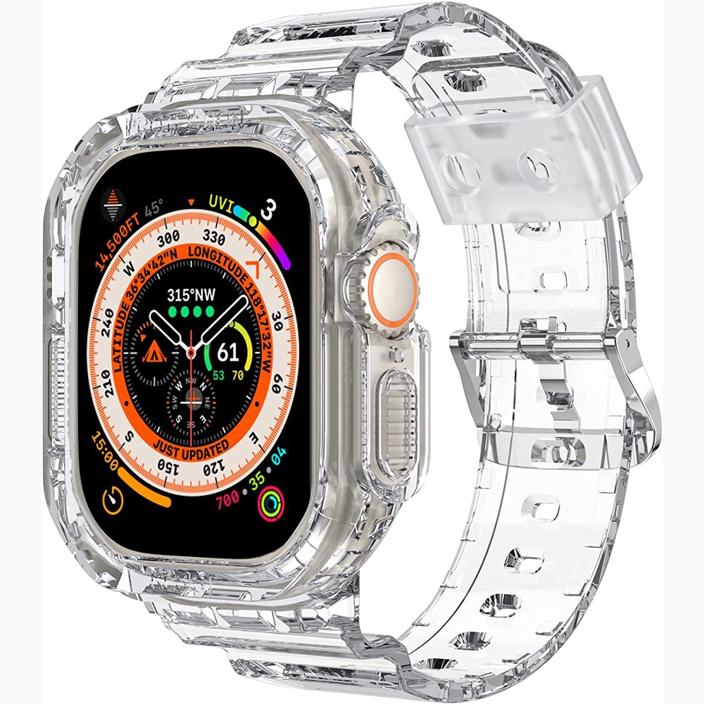 สายนาฬิกาข้อมือเจลลี่ใส-49-มม-พร้อมเคส-49-มม-สําหรับ-apple-watch-iwatch