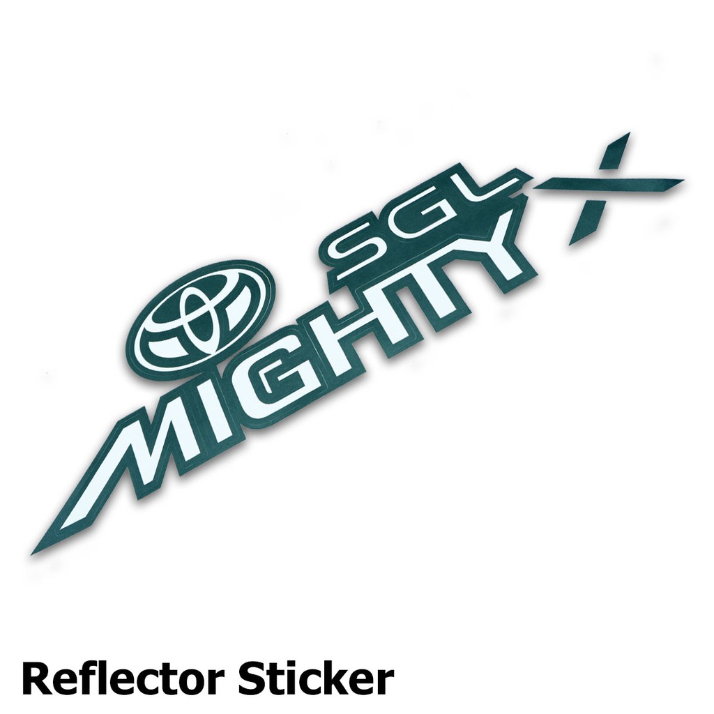 สติ๊กเกอร์-sticker-mighty-x-sgl-สะท้อนแสง-สี-silver-black-hilux-mighty-x-toyota-2-4-ประตู-ปี1996