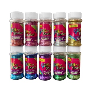 สินค้า Glitter Shaker กากเพชรคละสี กากเพชรสี Triple3 80g. (9 สี)