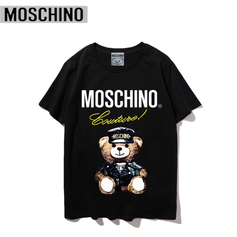 moshino-เสื้อยืดผ้าฝ้ายแขนสั้นเสื้อคู่-plus-size-s-xxl