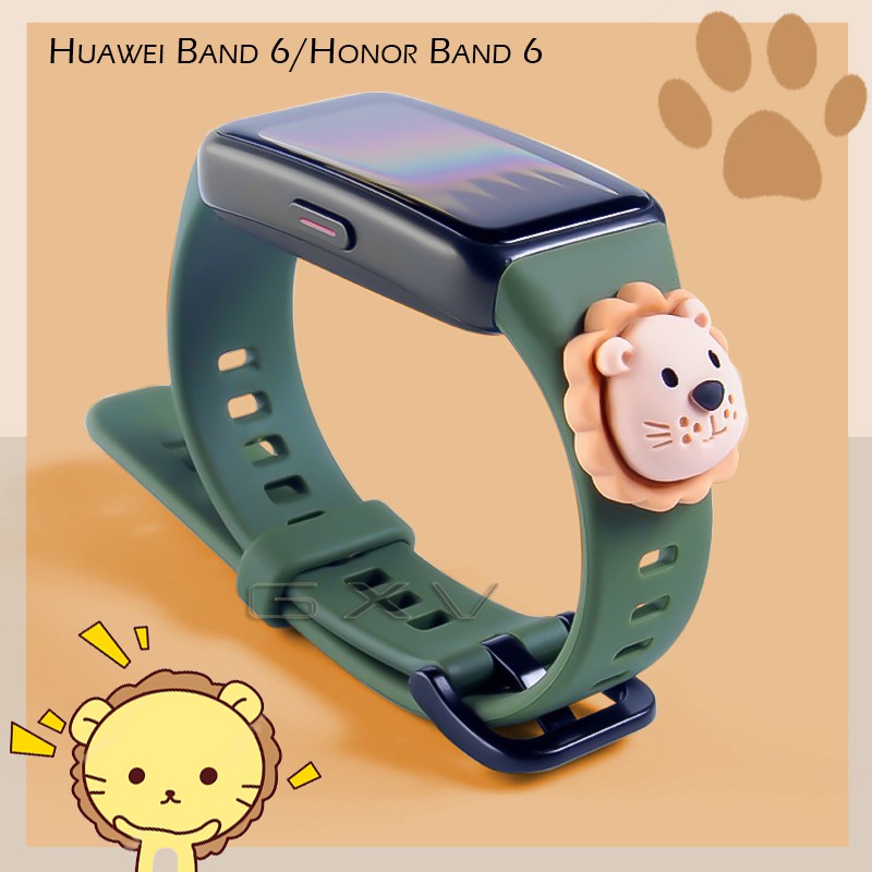 ภาพหน้าปกสินค้าสายนาฬิกาข้อมือซิลิโคน ลายการ์ตูน 3D สําหรับ Huawei Band 6 Wristband 6