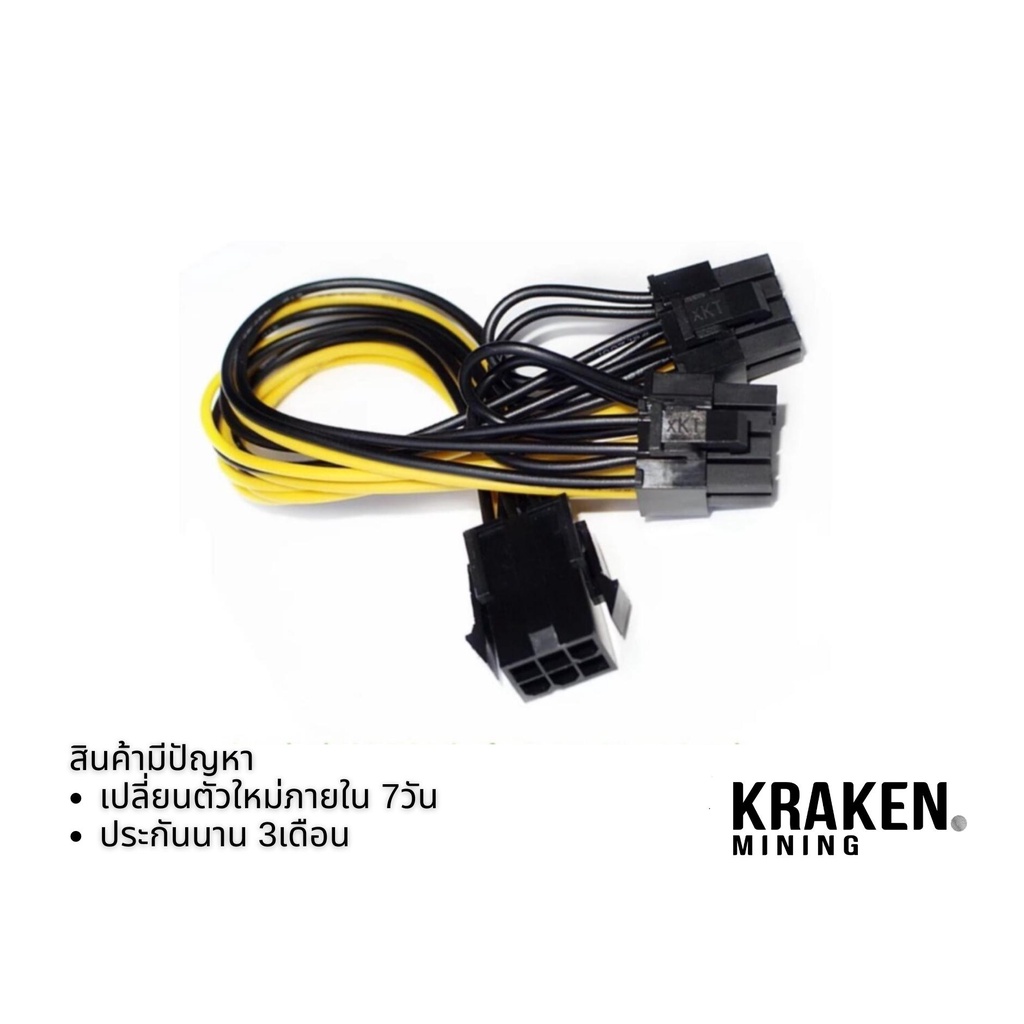 ภาพสินค้าสาย 6 Pin (F) to 6+2 (M) 20-40 CM. สายตัวเมีย สายพ่วง จากร้าน kraken.mining บน Shopee ภาพที่ 4