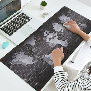 ราคาและรีวิวแผ่นรองเมาส์ ออกแบบแผนที่โลก แผ่นรองเม้าส์Mouse pad  สำนักงาน เกม  Big Size World Map mousepads 80 x 30 cm/90 x 40cm