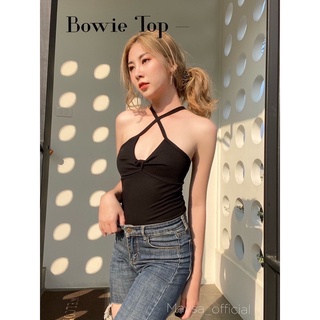 7DRESSUP - 🖤 Bowie Top 🖤 เสื้อไขว้หน้าสุดแซ่บ เสื้อคล้องคอผ้าร่องใส่แล้วsexy มากก พร้อมส่ง