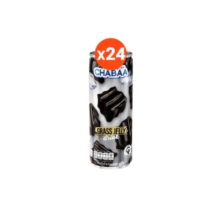 CHABAA CAN เครื่องดื่มน้ำเฉาก๊วย สูตรน้ำตาลน้อย ขนาด 230 มล. ยกถาด (24กระป๋อง)