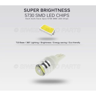 Siweex T10 5730 SMD แสงสีแดง 1คู่