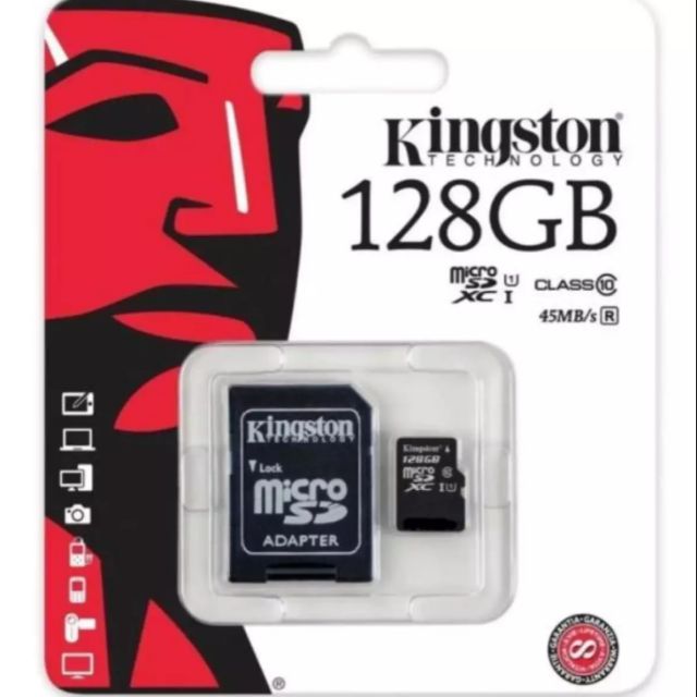 ราคาและรีวิวKingston Memory Card Micro SD SDHC 128 GB Class 10 คิงส์ตันเมมโมรี่การ์ด 128 GB Kingston