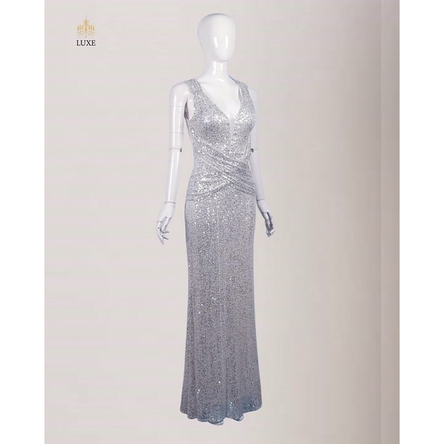 m11-s-xl-maxi-dress-เดรสยาวคอวีแขนกุด-ชุดออกงาน-สำหรับผู้หญิง-luxe