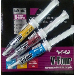 สินค้า V-Four 5/24 อาหารเสริมสุขภาพ สุนัข แมว กระต่าย ชนิดเจล กินง่าย