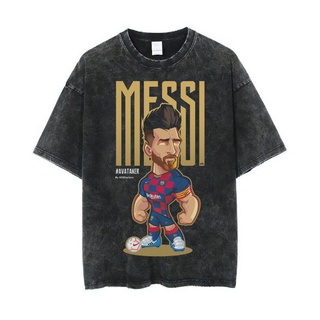 เสื้อยืด ขนาดใหญ่ พิมพ์ลาย Messi | ข้อกําหนดสีดํา | หินล้างทําความสะอาด | เสื้อยืด | เสื้อเชิ้ต Atlet | เสื้อยืด ขนาดใหญ