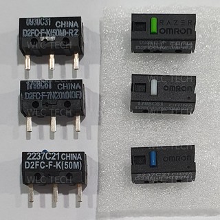 ภาพขนาดย่อของภาพหน้าปกสินค้าOmron Micro Switch D2FC-F-7N(20M)(OF) D2FC-F-K(50M) D2FC-F-K(50M)-RZ อะไหล่ไมโครสวิตช์เมาส์ 1 อัน จากร้าน wlctech บน Shopee