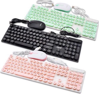 OKER KM-4018 Keyboard + Mouse Combo คีบอร์ด+เมาส์ชุดมีสาย สินค้ามีพร้อมส่ง