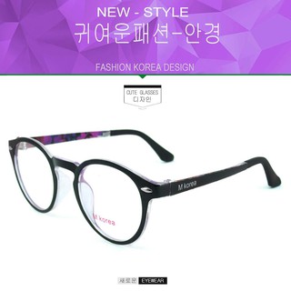 M Korea Fashion แว่นตากรองแสงสีฟ้า รุ่น 8540 สีดำตัดม่วง ถนอมสายตา (กรองแสงคอม กรองแสงมือถือ) New Optical filter