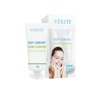 Verite Deep Comfort Foam Cleanser 120 g เวอริเต้ ดีฟ คอมฟอร์ท โฟม คลีนเซอร์ 120 กรัม [ลดสิว เหมาะทุกสภาพผิว]